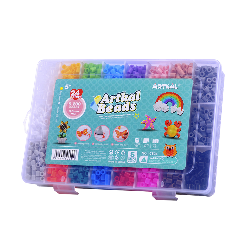 Mini perler hama beads para niños, juguete de manualidades, mezcla